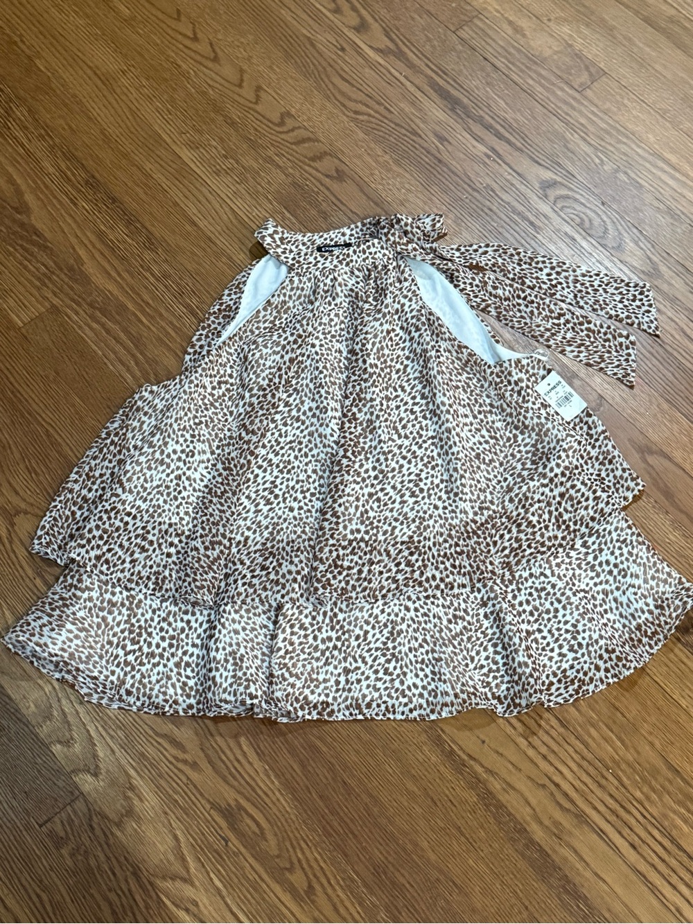 Express Tired Halter Leopard Top